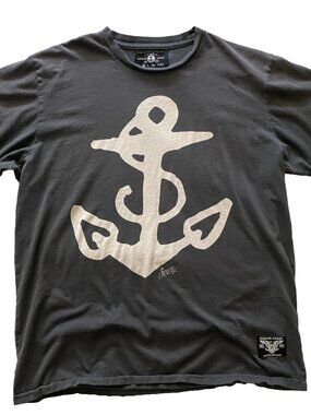 Y2K Sailor Jerry Death or Glory Signature Anchor Tattoo Tee